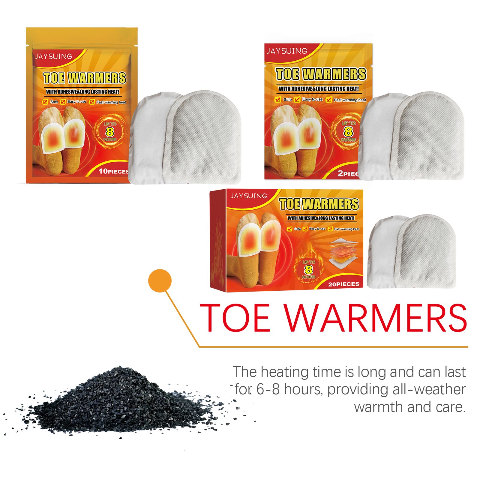 Self Heating Foot Warmers Box Pack Disposable Heat Patches For Winter Foot Warmth