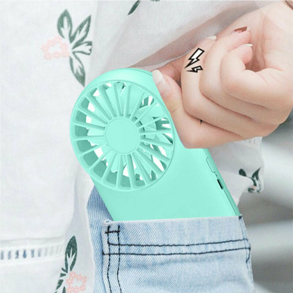 (pink) Electric Rechargeable Portable Small Summer Air Cooler Mini Fan USB