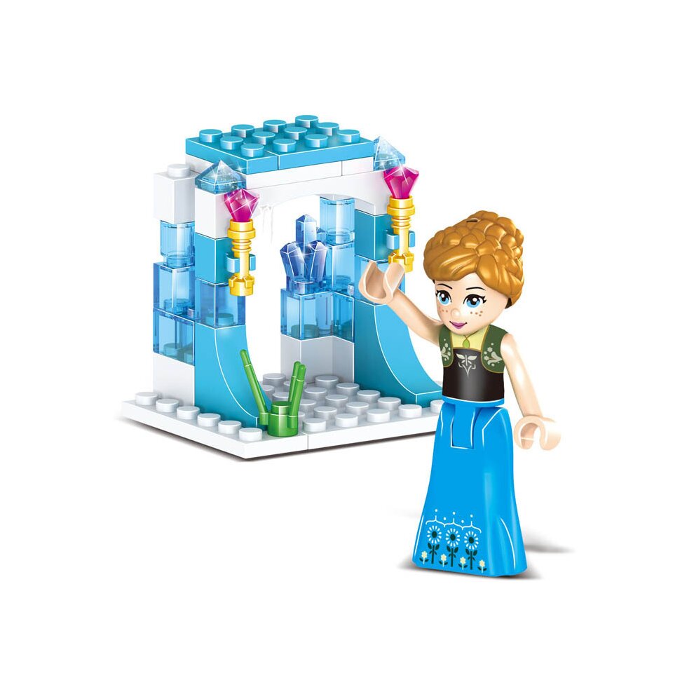 8 in1 Mermaid Ice Girl Castle Minifigures Compatible Toys Fit Lego