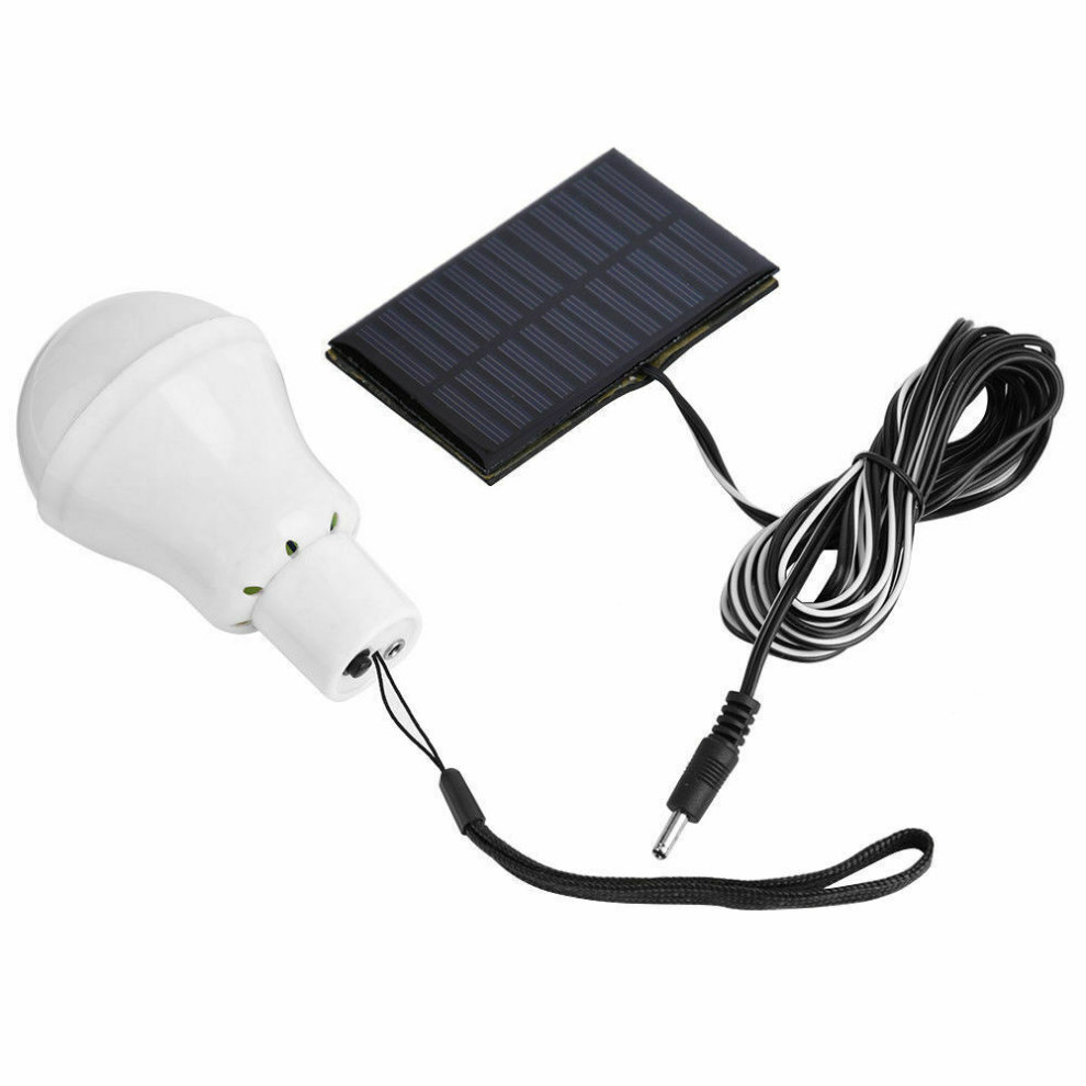 Solar Panel Power LED Bulb Lights Rechargeable Outdoor Camping Tent Lamp