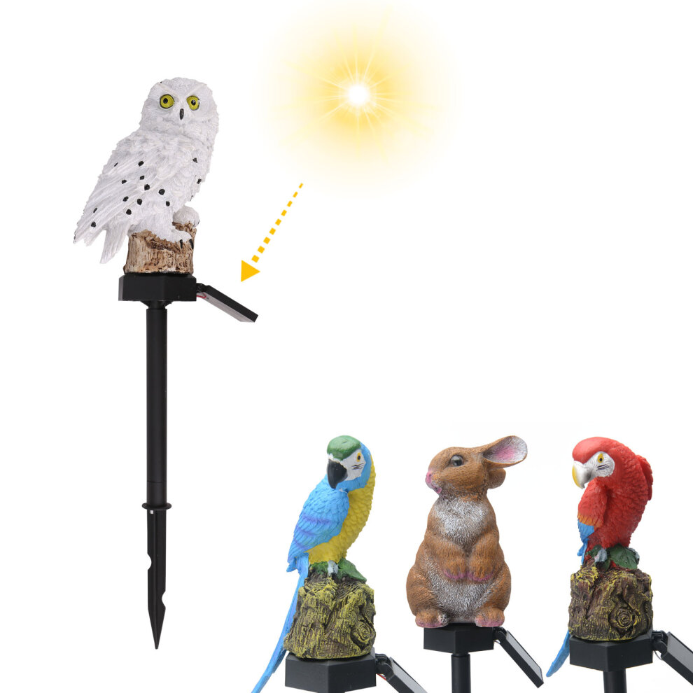 (Red parrot) Waterproof Lamp Solar Animal Lights