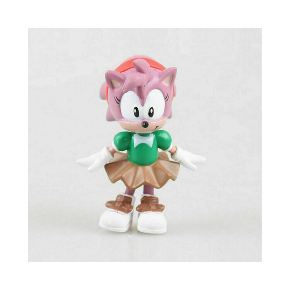 6PCS Sonic the Hedgehog Action Figure Cake Toper Birthday Gift Kids Toy