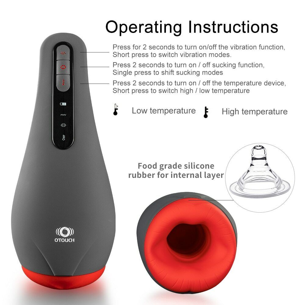 Sex Toys for Men Male Masturbator Oral Cup Adult Intimate Toys Male Vibrator Automatic Sex Machine Magic Massager with Vibrating Constant Heating Sucking Function