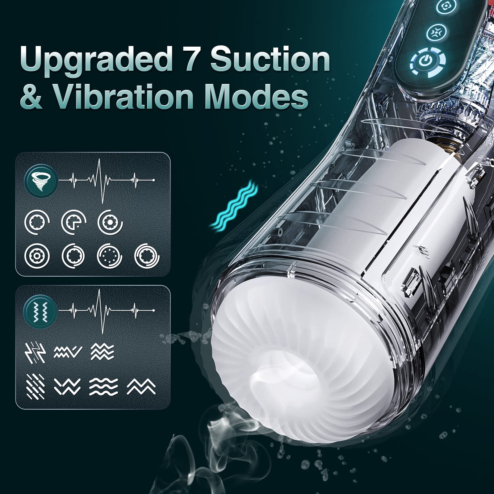 Automatic Male Masturbator Cup Electric Sex Toys for Mens UK Pocket Pussy for Penis Stimulation Realistic Blowjob Vibrator Massager with 7 Vibration and Suction Modes Sexy Lady Moaning Intelligence Heating One-Click Climax Design