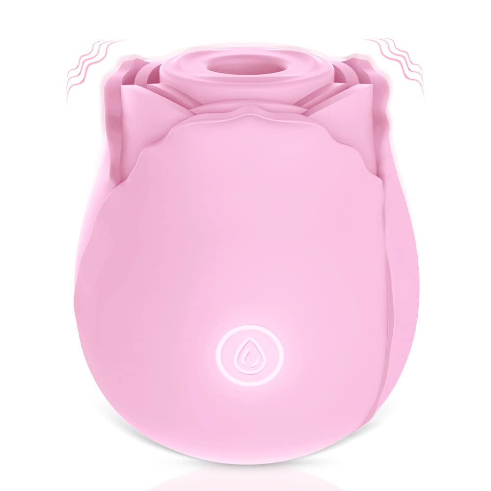 (Pink) Vibrator Adult Sex Toys for Woman Tongue Sucking G spot Dildo Sucke Clitoris Nipple Licker Vibrators for Couples Love Game Stimulator with 10 Vibrating Sucking Modes.