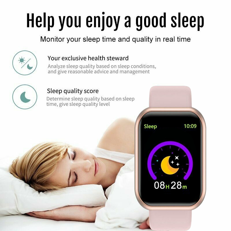 Smart Bracelet  Heart Rate Smart Bracelet Blood Pressure Sports Bluetooth Watch Color Screen Gift