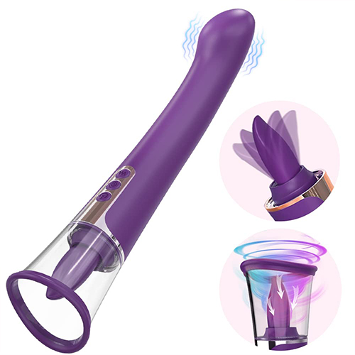 Adult Sex Toys for Women Couples Sucking Licking Vibrating Massager Tongue Oral Clitoral G spot Vibrator Stimulator for Sex Games Pleasure with a Suction Cup