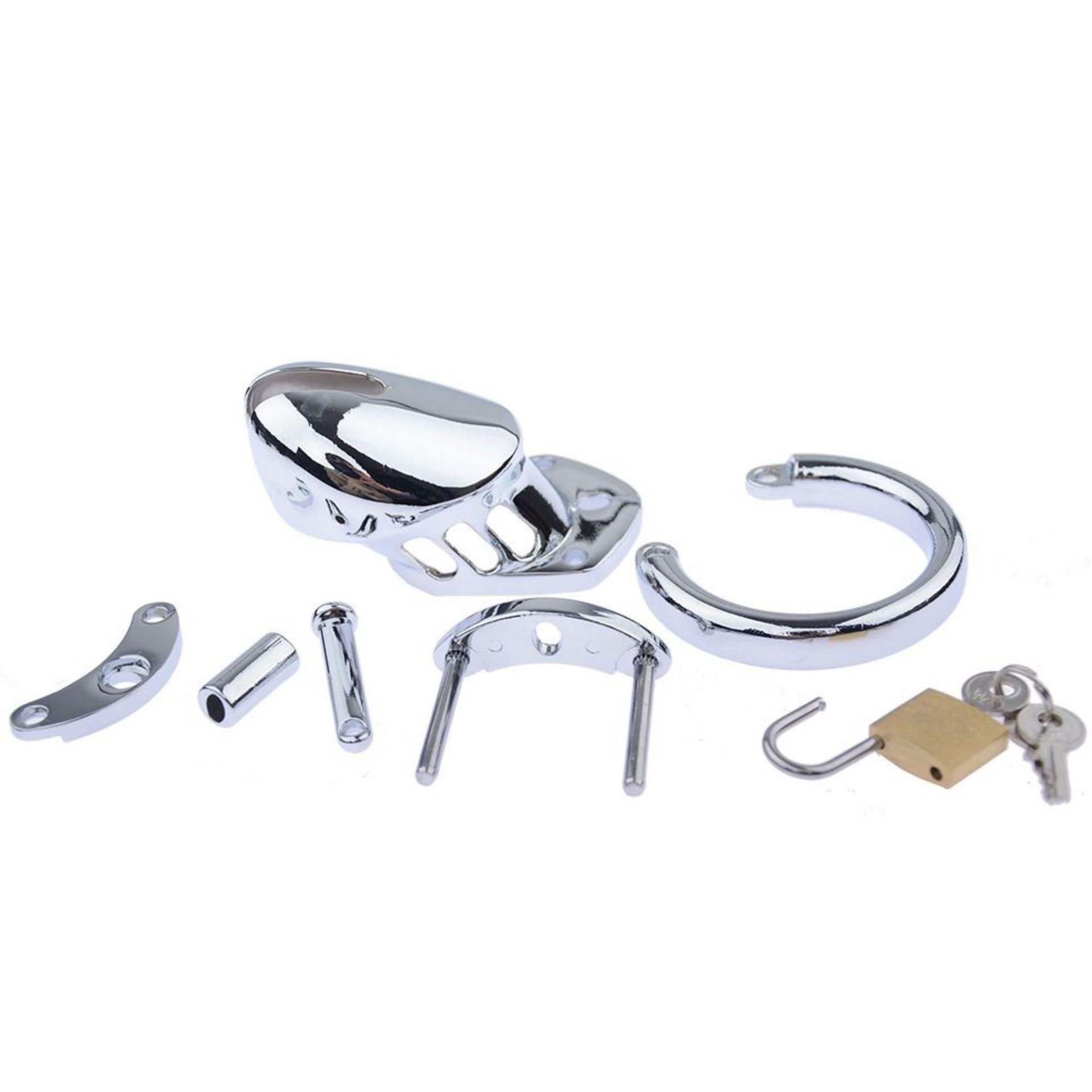 (40mm) Sex Toys Male Cage Chastity Device Birdcage Chastity Lock to Prevent Erection Bondage Breathable Adult Steel BDSM Toys Safe Care Equipment Supplies for Adult Game