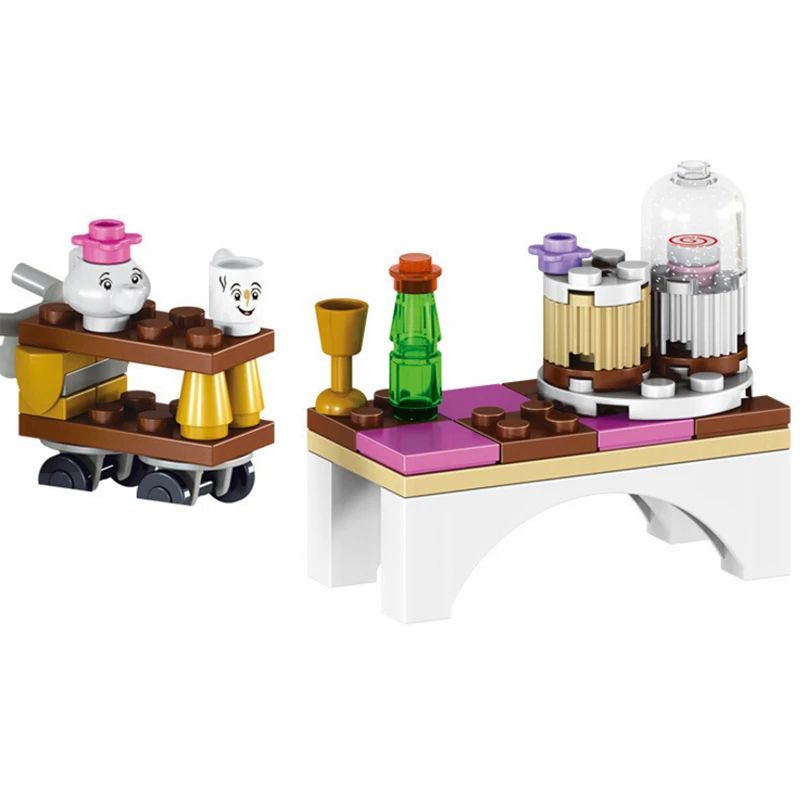Disney Belle And The Beast Princess Belles Enchanted Castle Building Blocks Girl Kids Model Toys