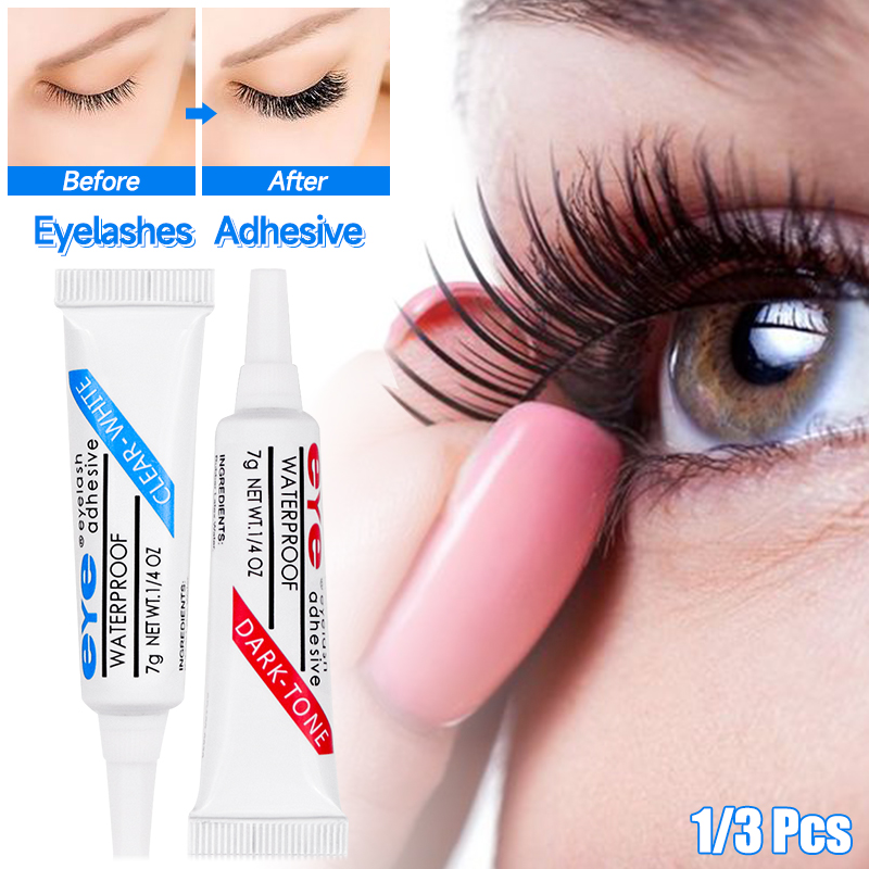 (White and Black) False Eyelash Glue Lash Extensions Glues Makeup Adhesive Beauty Cosmetics Tools Strong Hold Non-irritating Long Lasting