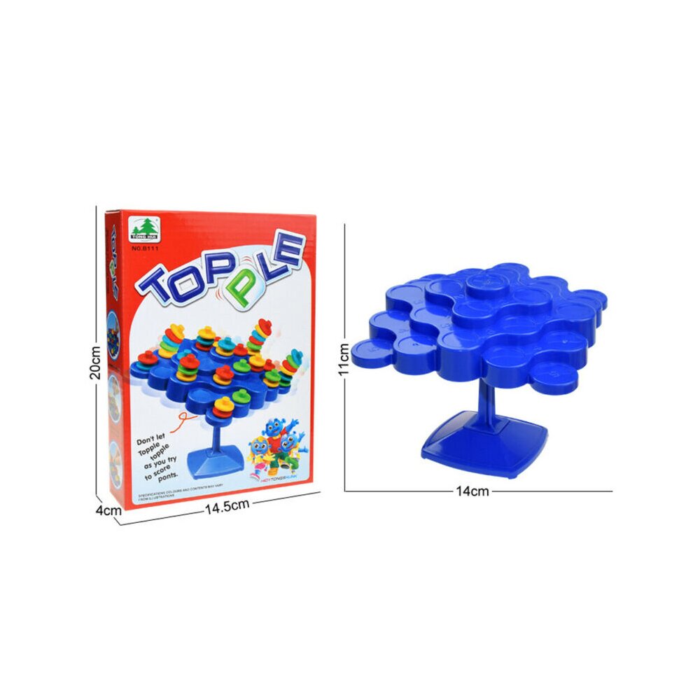 Adults Kids Toys Balanced Topta Jenga Tip Topple Strategy Balancing Family Party Board Game Toys XMAS Gift