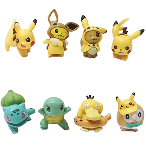 Pokemon Figure Toy Pikachu Psyduck Squirtle Action Figure Ornaments Decoration Anime Cartoon Figure Decoration for DIY Blind Box Birthday Gift