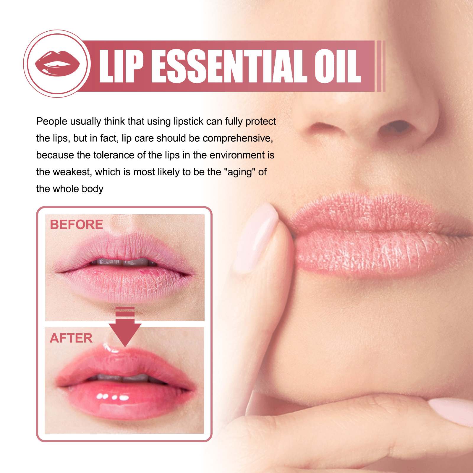 Instant Lip Plumper Oil Moisturizing Lip Gloss Lip Care Serum Anti-dry Anti Cracked Fade Lip Wrinkles Hydrating Plumping
