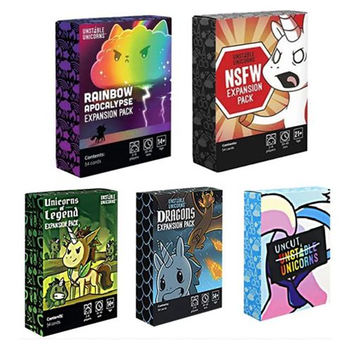 Unstable Unicorns Card Game Adventure NSFW Legend Rainbow Apocalypse Dragons UNCUT Expansion Pack Board Game Strategy Game Party Game Toy for Kids Teen