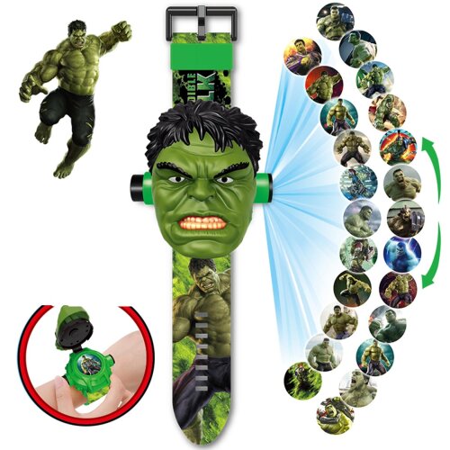 Hulk Electronic Projection Watches Digital Childrens Watch 24 Projection 3D Cartoon Watches Marve