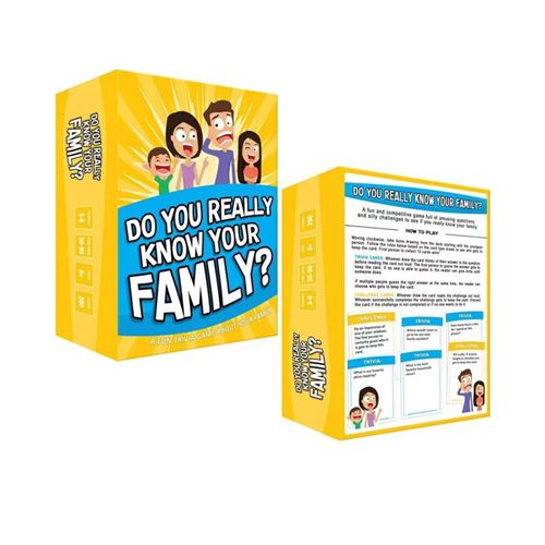 Do You Really Know Your Family-Card Game Family Party Interactive Game
