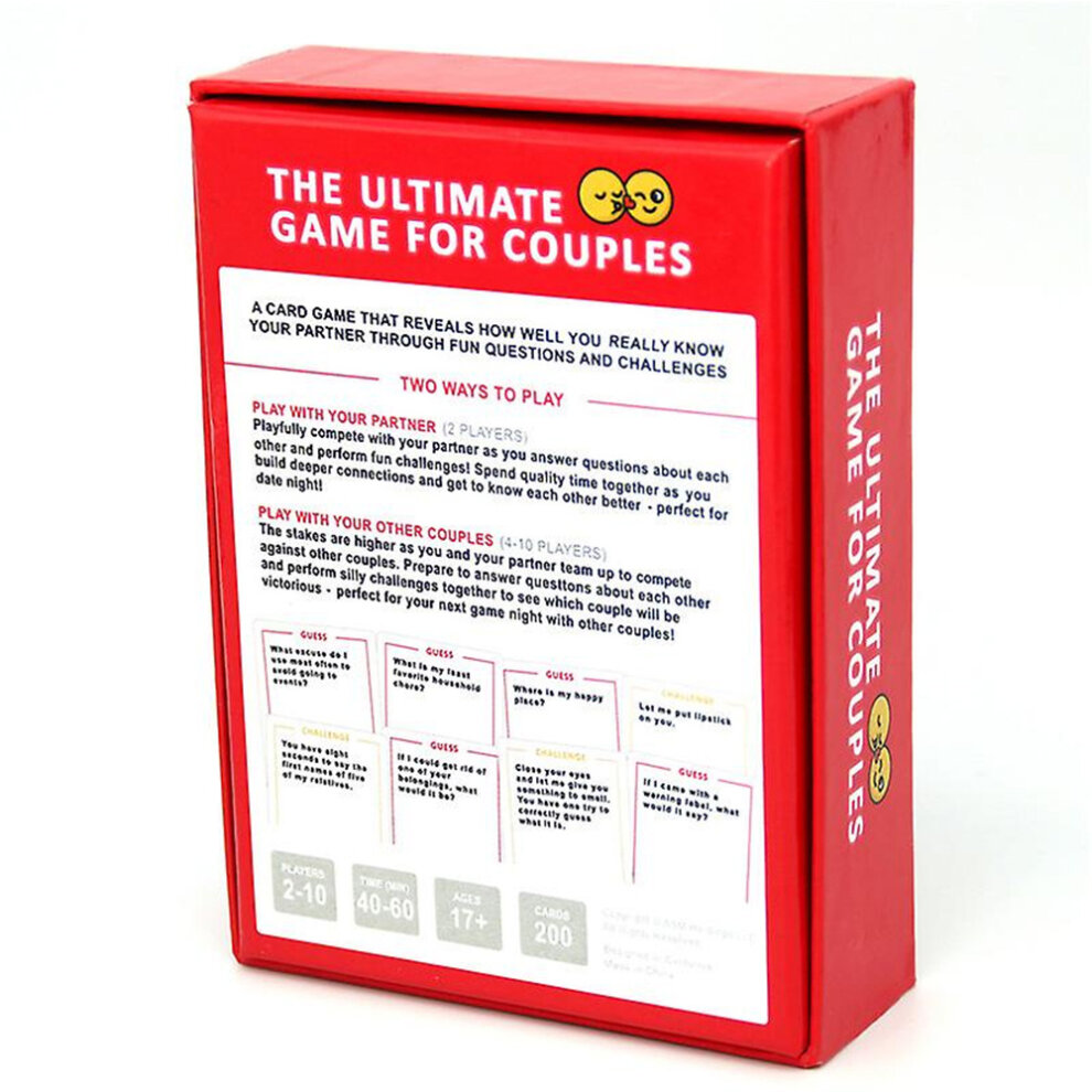 The Ultimate Game for Couples Romantic Party Date Night Card Games for Adults Lovers Gift