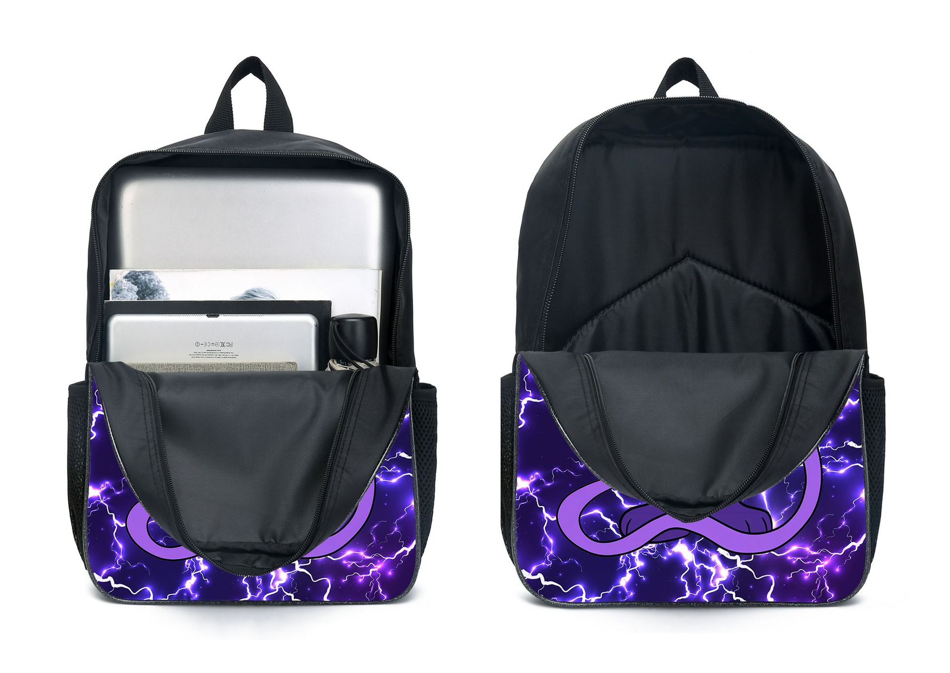 (Style A) Smiling Critters Canvas Students Schoolbag Laptop Backpack Travel Daypack for Kids