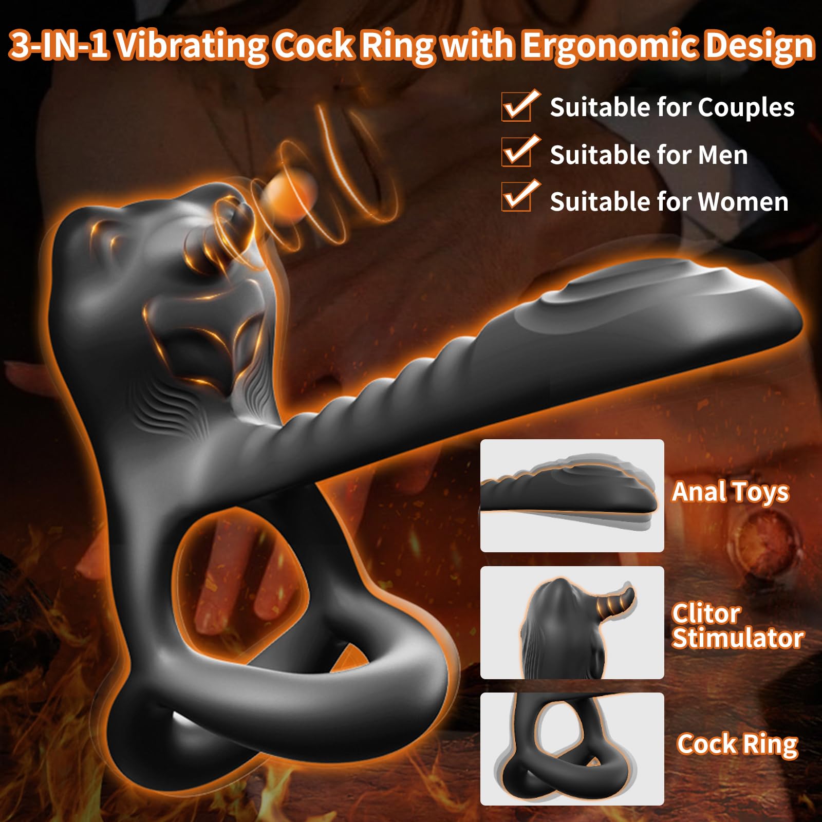 Vibrator Ring Male Lock Ring Vibrator Male And Female Sex Toys Stimulator Remote Control Sex Adult Supplies