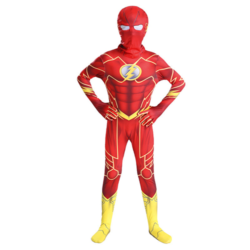 The Flash Kids Jumpsuit Costume DC Comics Outfit for Boys Girls Marvel Superhero Dress Up for Halloween Cosplay Theme Parties Little Heroes Adventures