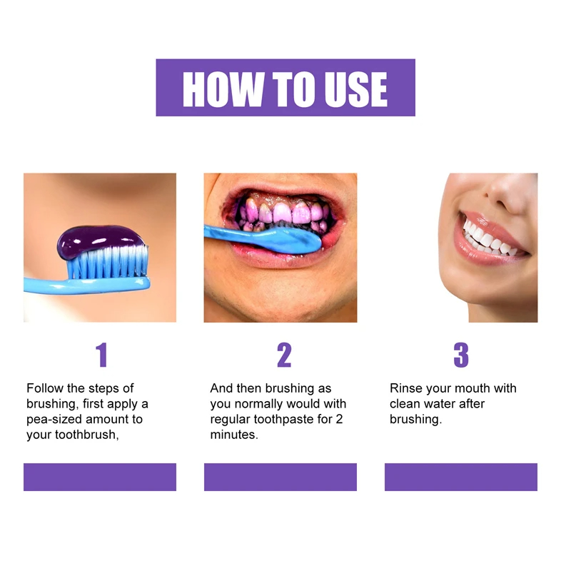 Teeth Whiteners Teeth Whitening Mousse Toothpaste Yellow Teeth Cleaning Removing Bad Breath Stain Oral Keep Fresh Tooth Whitening Care Product 30ml