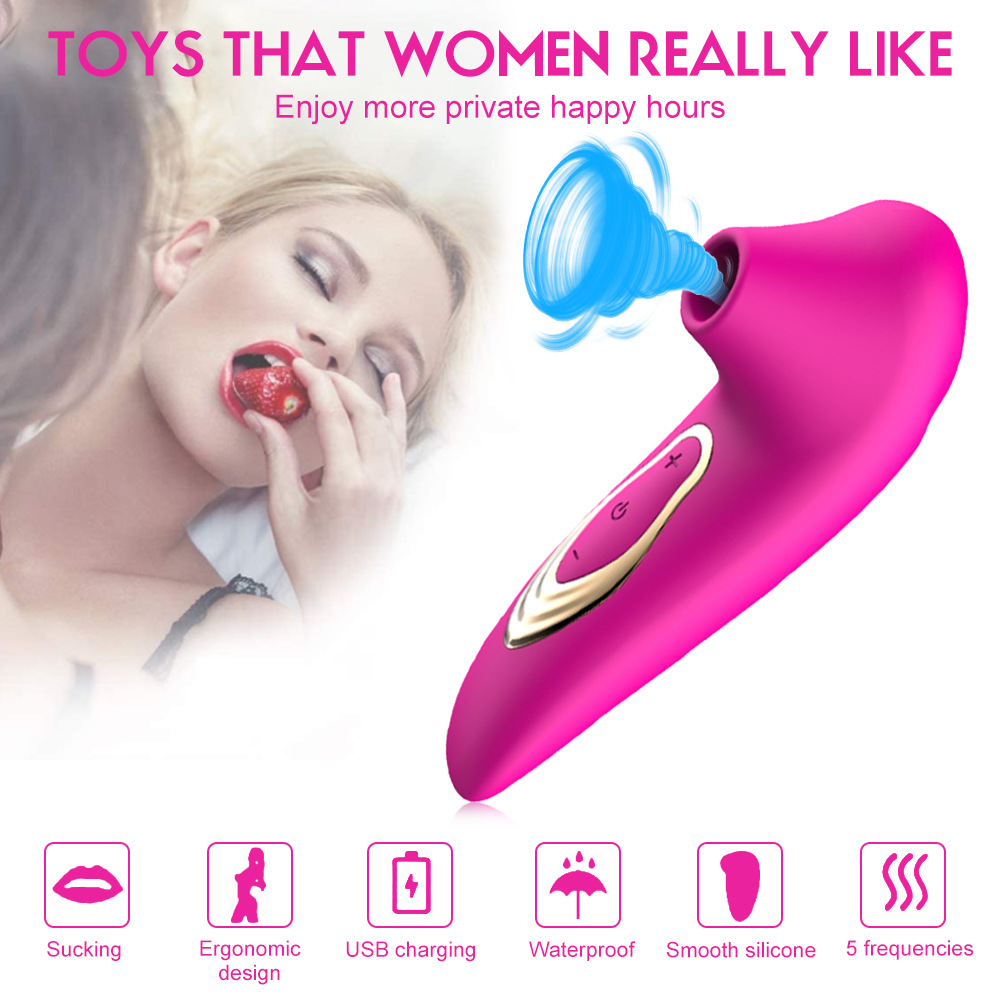 (Rose Red) Vibrators for Women Clitoris Sucker Nipple Vibrator Female Vagina Vacuum Stimulator Tidal Masturbator Sex Toys Adults 10 Modes Stick Clitoral Massage