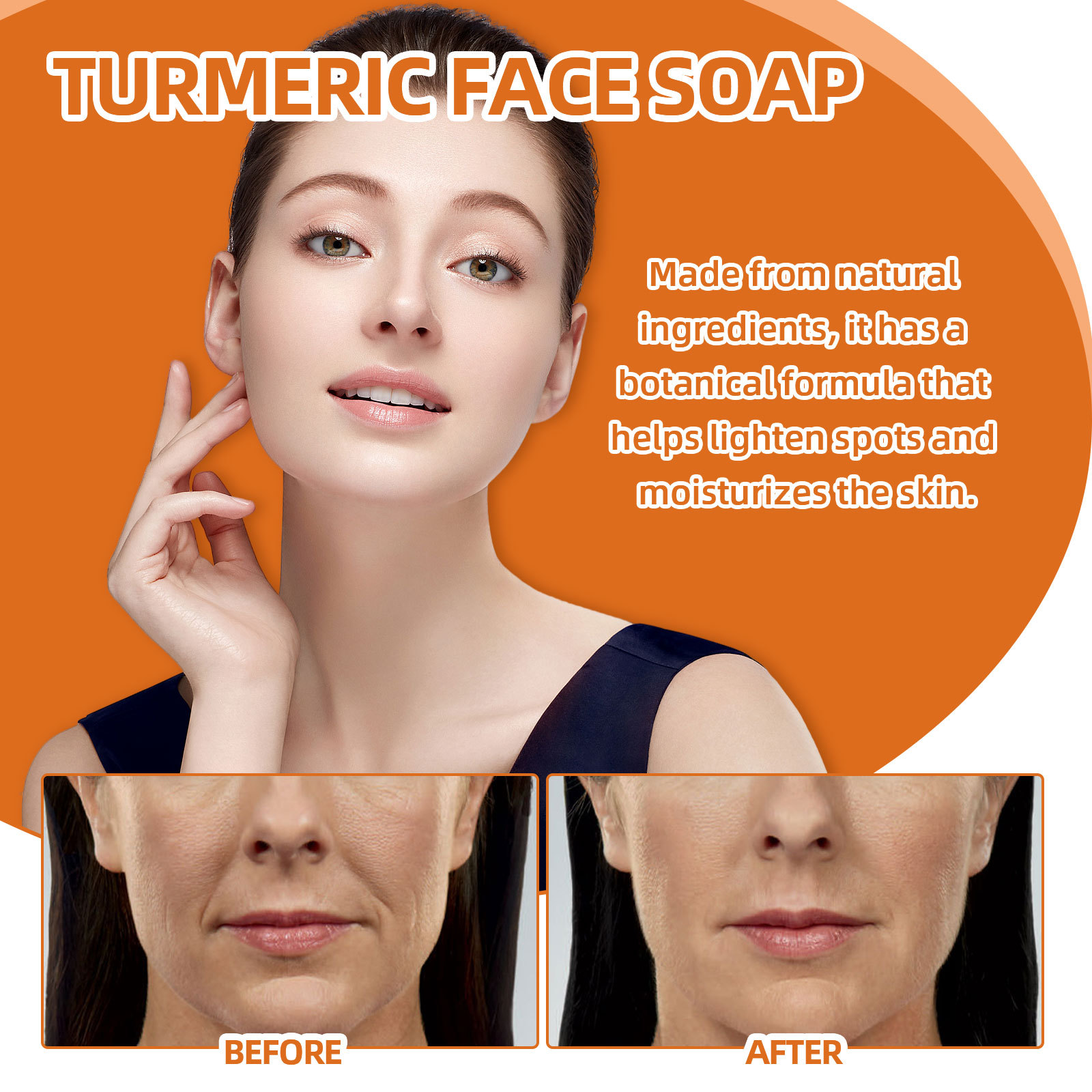 (1 PC) Turmeric Facial Cream Beauty Cream Moisturizes Brightening Cream Wrinkles Removal Lifting Firming Fade Fine Lines Shrink Pores Deep Hydrating