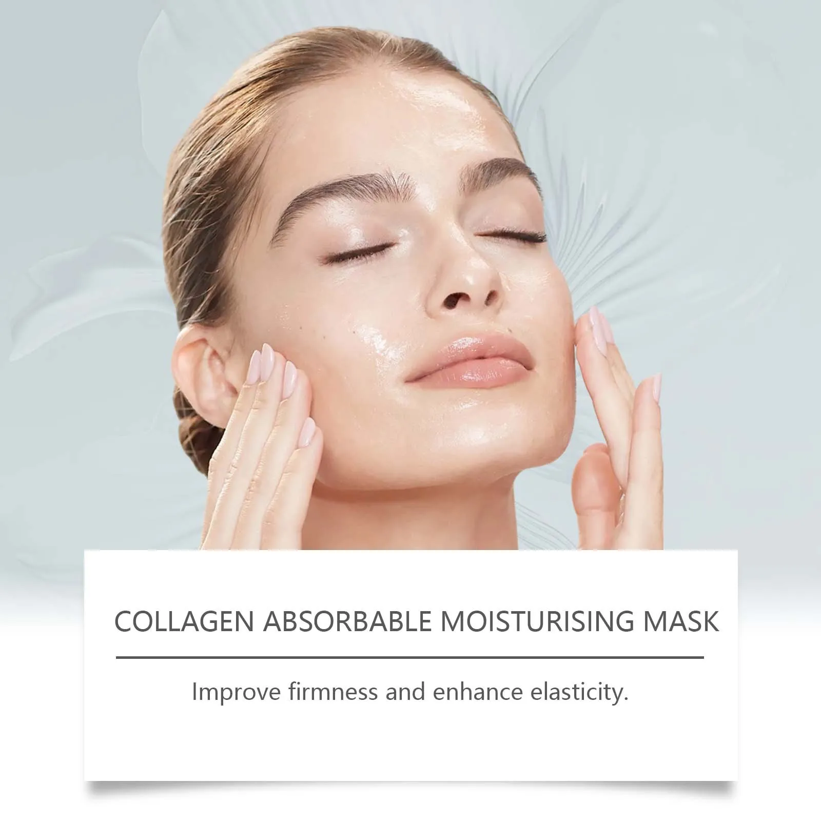 (4pcs Boxed) Collagen Face Mask Hydrating Firming Nourishing Shrinking Pores Fade Fine Lines Moisturizing Refreshing Hyaluronic Acid Sheet Mask Korean Skin Care