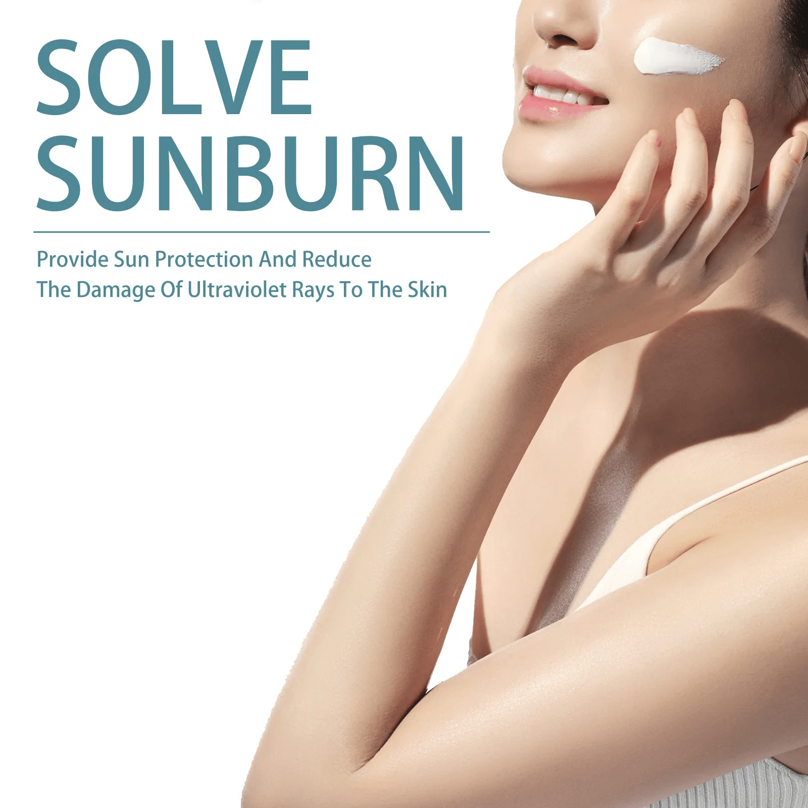 OUHOE Moisturizing Cream Facial Body Sunscreen Skin Protective Moisturizes Skin Summer Refreshing Brightening Facial Care Sunblock Cream 50ml