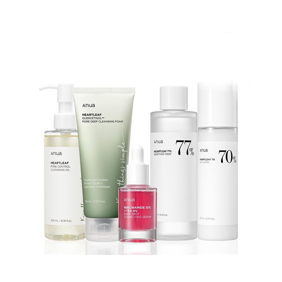 ANUA Ultimate Korean Skincare Set Cleanse and Moisturize Skin Care Gift Sets