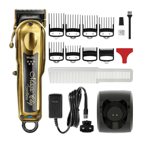 Gold Cordless Magic Clip Electric Shavers Hair Clippers for Men