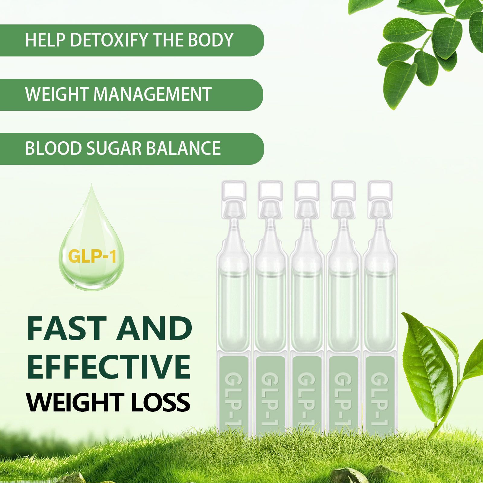 (1 Box) Body Care Supplies GLP-1 Drops Body Sliming WeightLoss Supplement