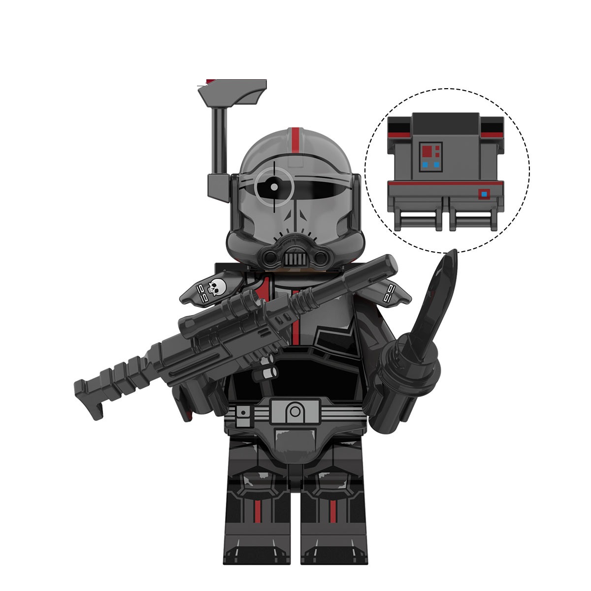 (Army D) Star War Army Mini Figures Toy Set Military Clone Soldiers Building Blocks with Weapons for Kids Strategy Play and Display Collection