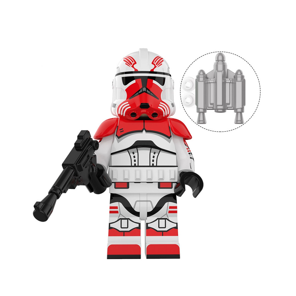 (Army D) Star War Army Mini Figures Toy Set Military Clone Soldiers Building Blocks with Weapons for Kids Strategy Play and Display Collection