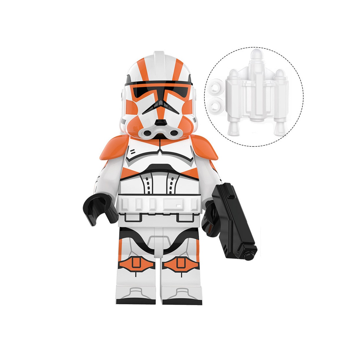 (Army D) Star War Army Mini Figures Toy Set Military Clone Soldiers Building Blocks with Weapons for Kids Strategy Play and Display Collection