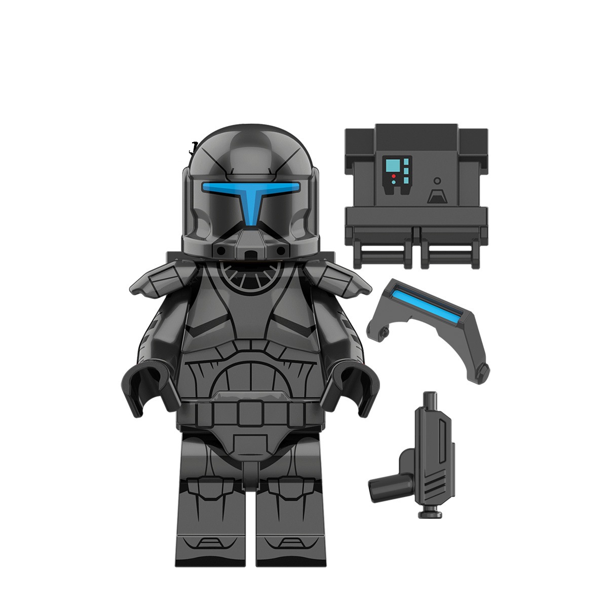 (Army D) Star War Army Mini Figures Toy Set Military Clone Soldiers Building Blocks with Weapons for Kids Strategy Play and Display Collection