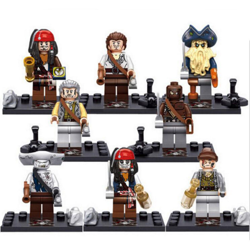 (8 Pcs A) Toys Mini Figures Pirates of the Caribbean Building Blocks Long Lasting Enjoyment Countless Hours Of Entertainment Gift for Kid 