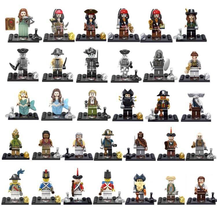 (8 Pcs A) Toys Mini Figures Pirates of the Caribbean Building Blocks Long Lasting Enjoyment Countless Hours Of Entertainment Gift for Kid 