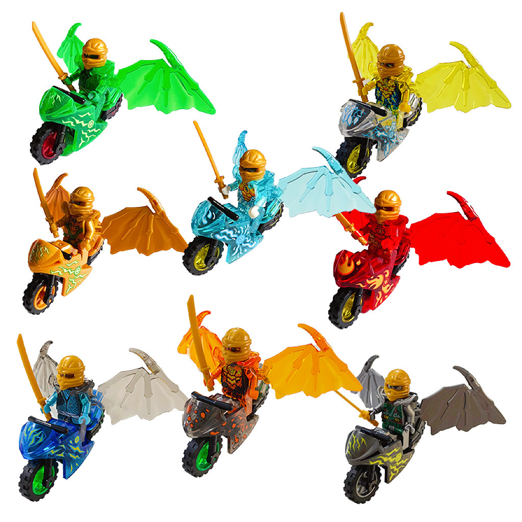 (12 PCS A) Kids Toys Ninja Building Blocks Mini Figures Children Toys Christmas Gifts Cartoon Characters Party Favors for Children