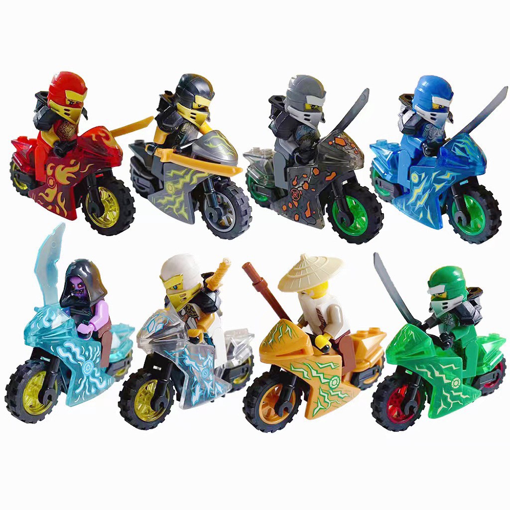 (12 PCS A) Kids Toys Ninja Building Blocks Mini Figures Children Toys Christmas Gifts Cartoon Characters Party Favors for Children
