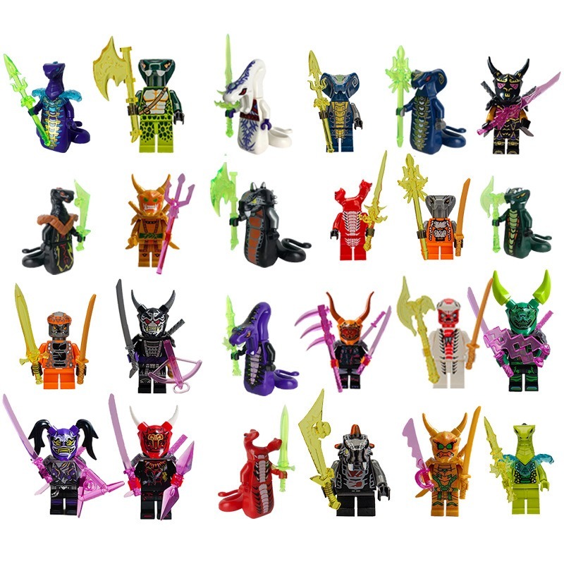 (12 PCS A) Kids Toys Ninja Building Blocks Mini Figures Children Toys Christmas Gifts Cartoon Characters Party Favors for Children