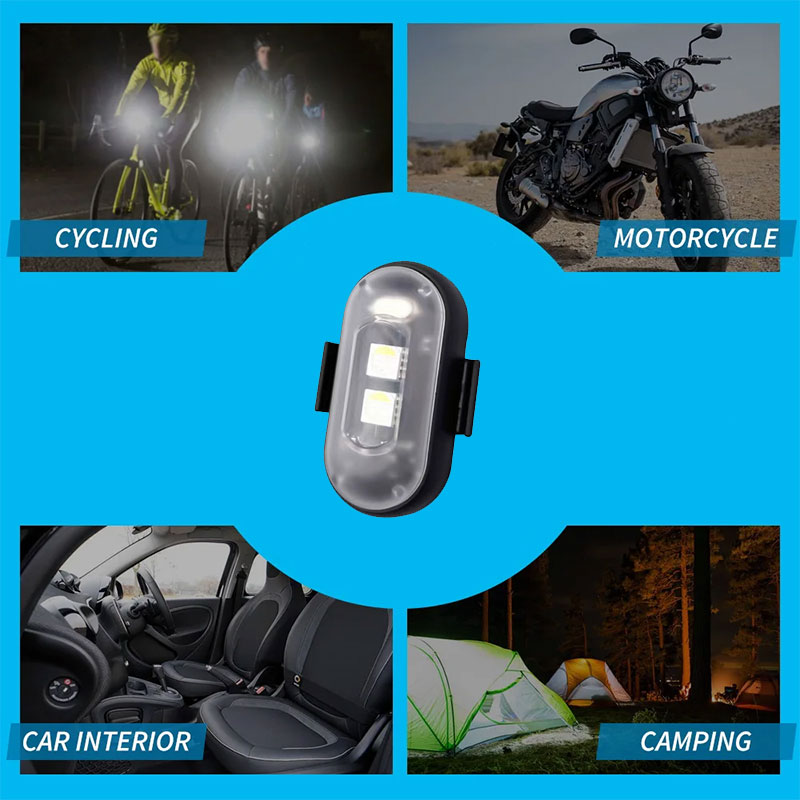 (1 PCS)  RGB Led Aircraft Strobe Light Remote Wireless Motorcycle Flash Light Warning Lights for Aircraft Airplane Helicopter Bike Car