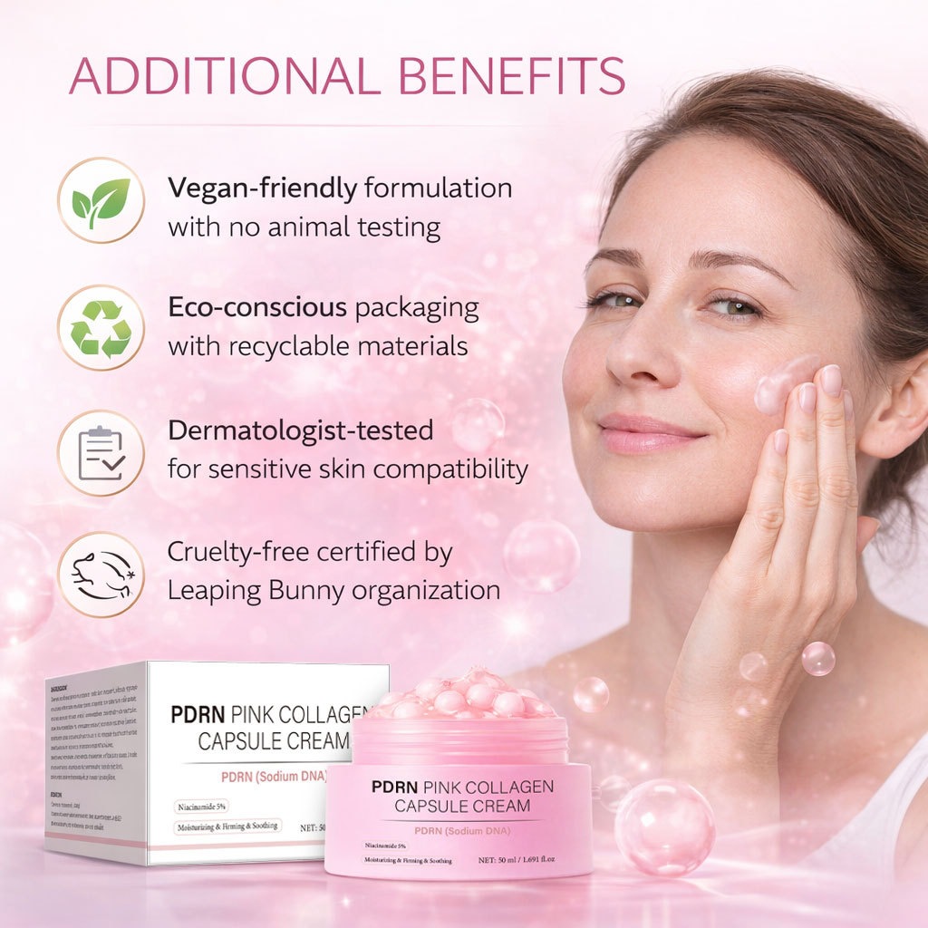 PDRN Pink Collagen Capsule Cream For Firming Hydrating And Skin Revitalizing Daily Nourishing Face Cream 50g