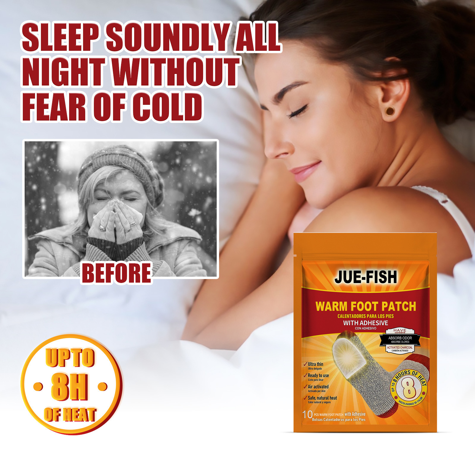 Foot Warmer Patches Self Heating Stickers For Winter Comfort Portable Adhesive Warmth For Cold Feet Daily Care