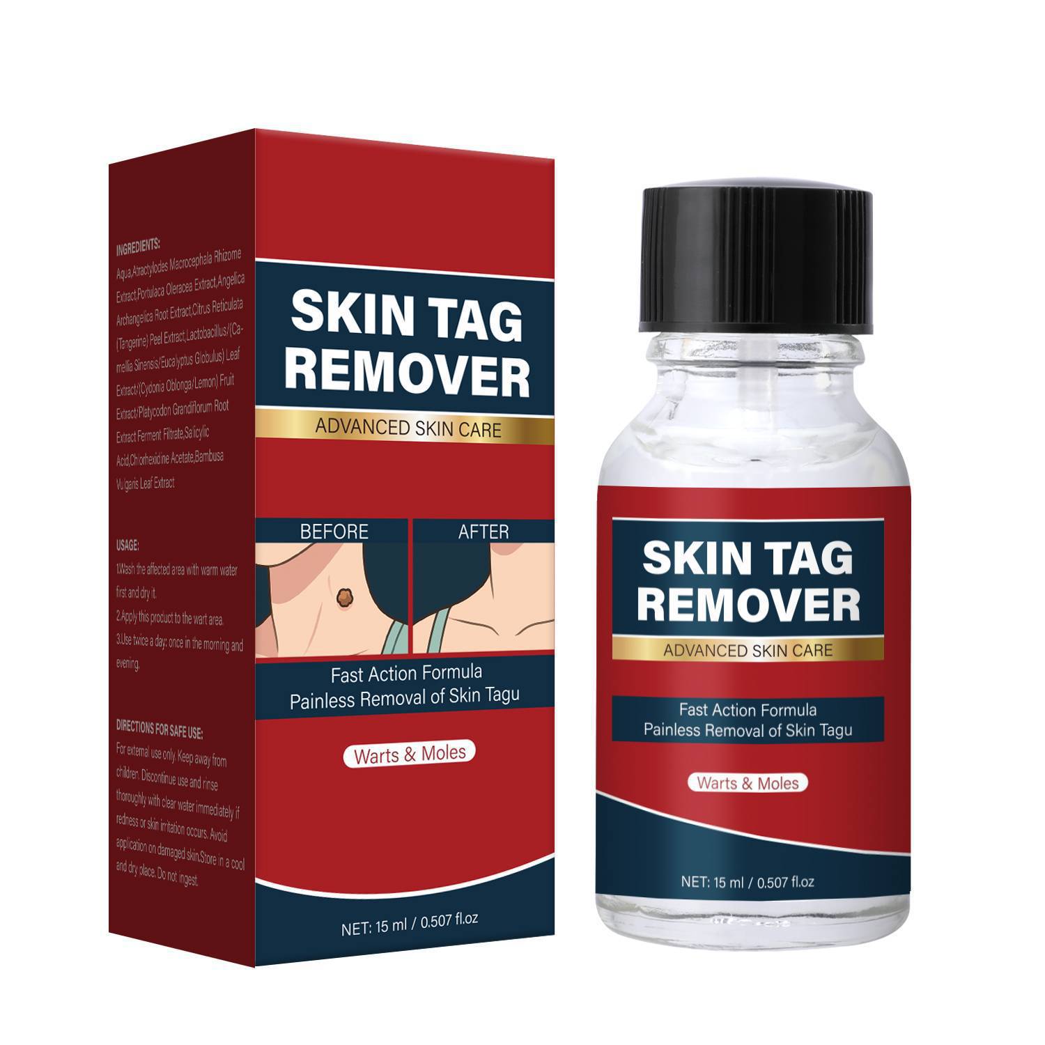 Skin Tag Remover Liquid Gentle Skin Care For Face And Body Daily Treatment 15ml