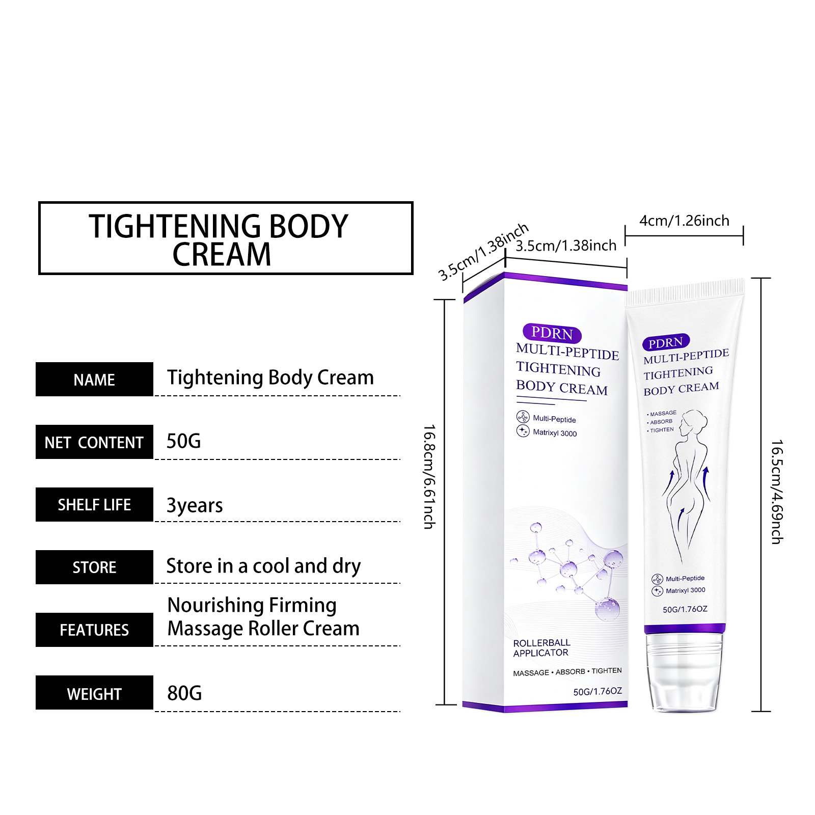 Soft Massage Roller Cream Hydrating Bright Light Texture Easy Absorb Tender Skin For Body