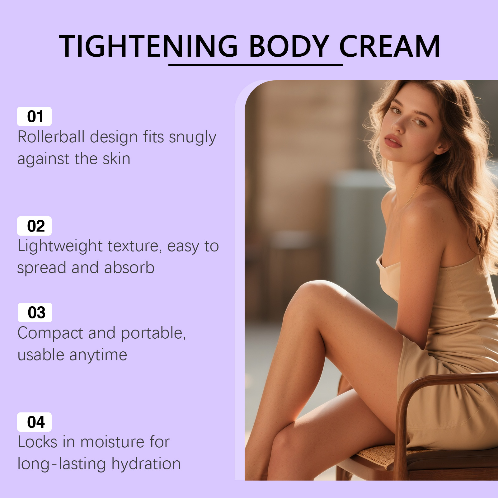 Soft Massage Roller Cream Hydrating Bright Light Texture Easy Absorb Tender Skin For Body