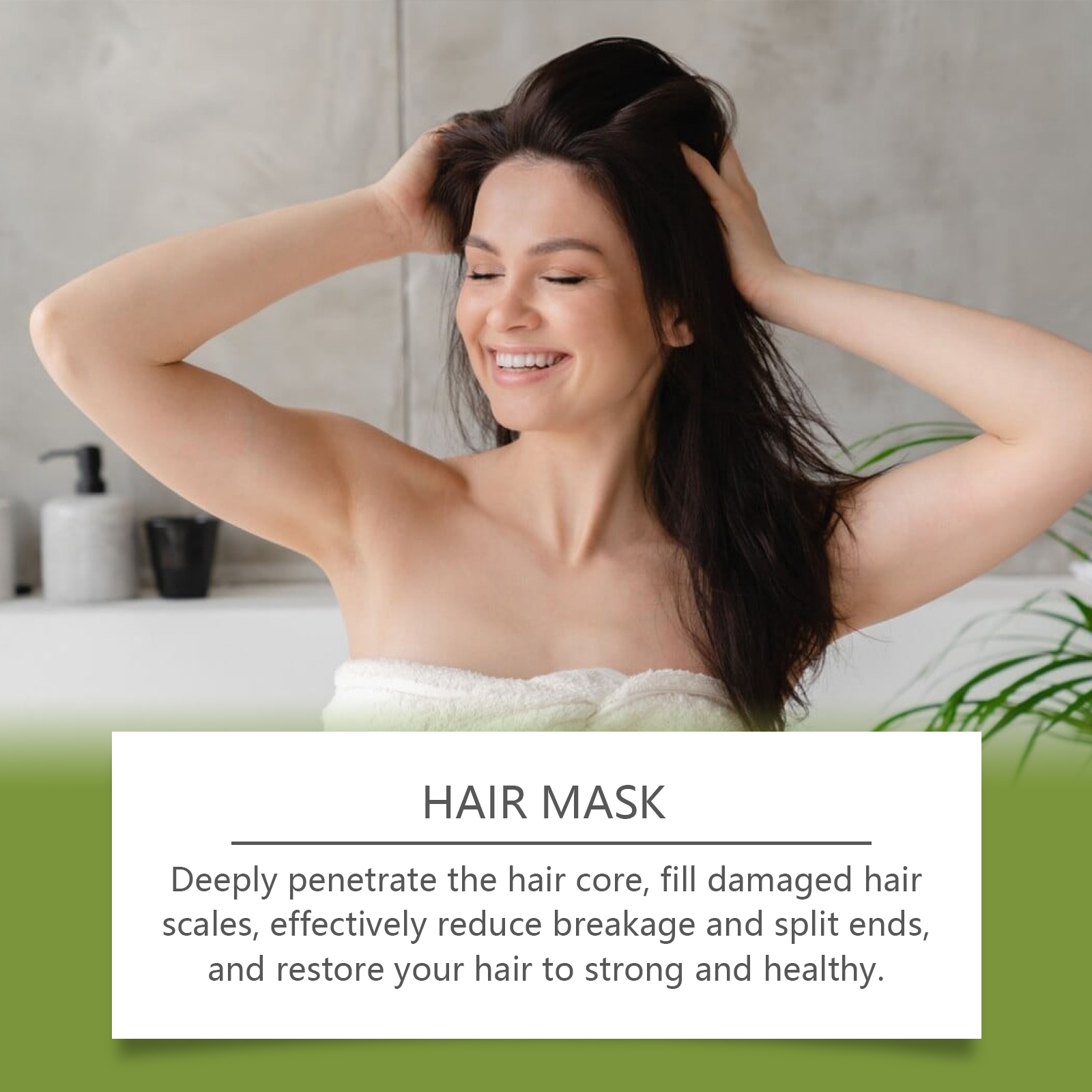 Moisturizing Nourishing Hair Mask Mild Hydrating Soft Fragrant Refreshing Plump Shiny Hair Daily Care Treatment