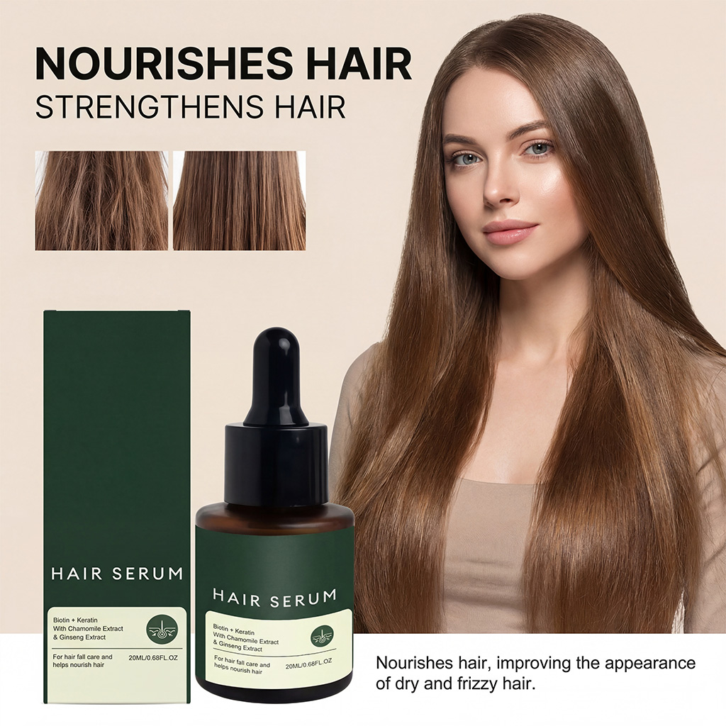 Hair Serum Mild Formula Nourish Moisturize Fluffy Soft Light Repair Frizzy Hair Care Tresses Texture
