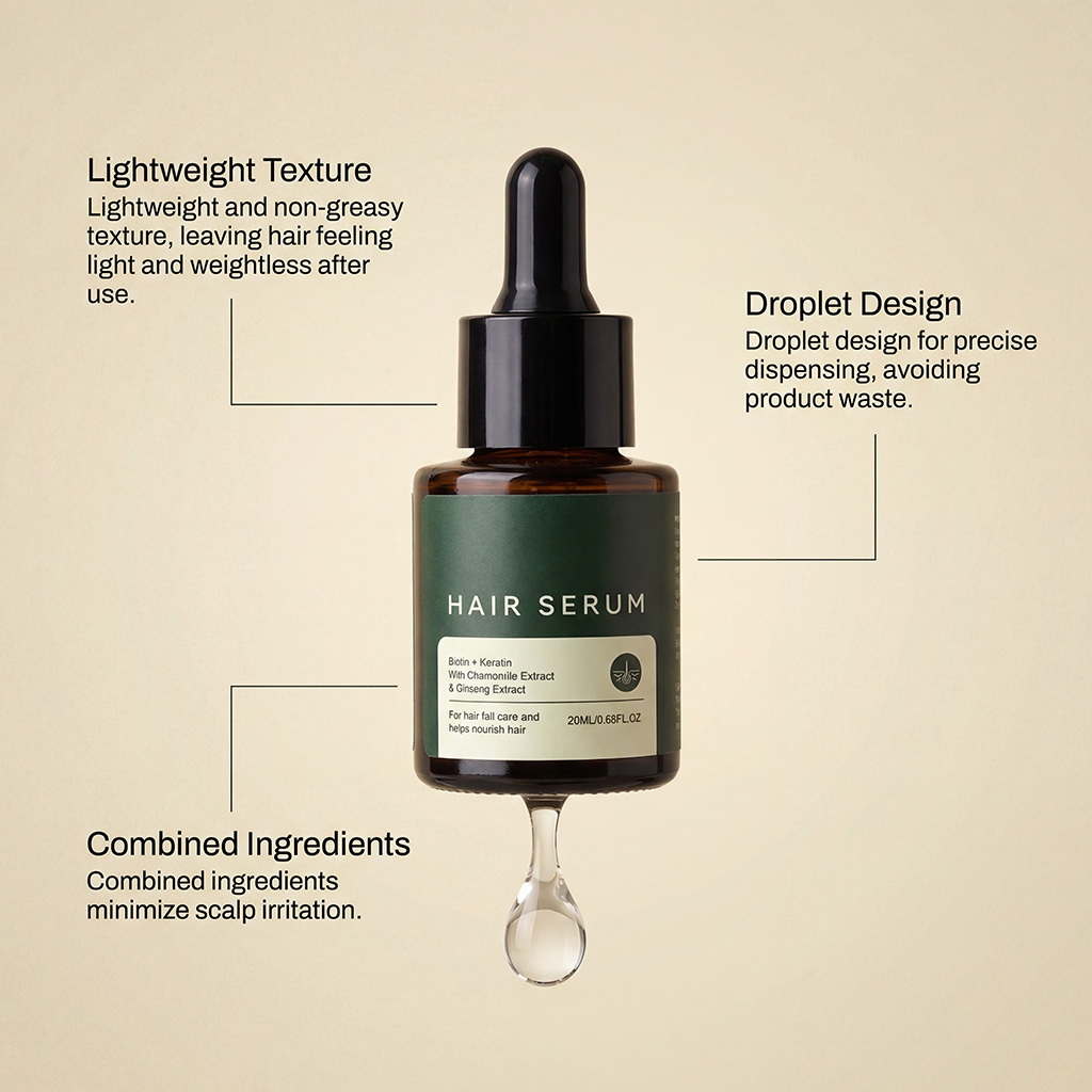 Hair Serum Mild Formula Nourish Moisturize Fluffy Soft Light Repair Frizzy Hair Care Tresses Texture